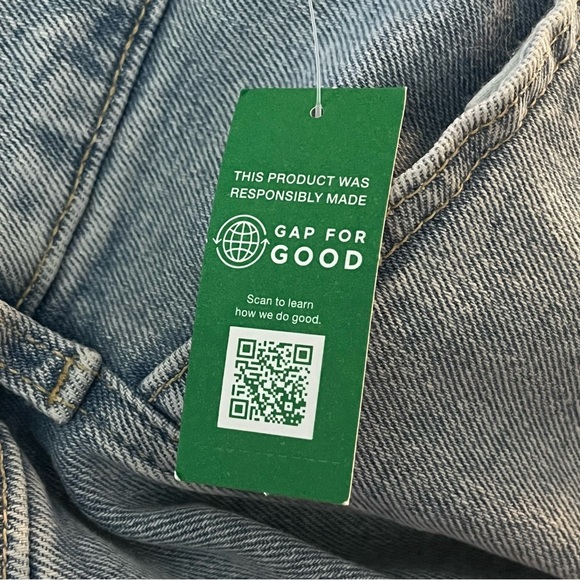 Gap High Rise Stride Jeans Wide Leg Light Wash Women’s Size 16 33R NEW - Picture 13 of 13